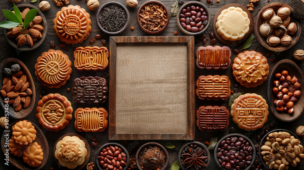 moon cake mid autumn Chinese traditional festival background moon cake mid autumn Chinese traditional festival background