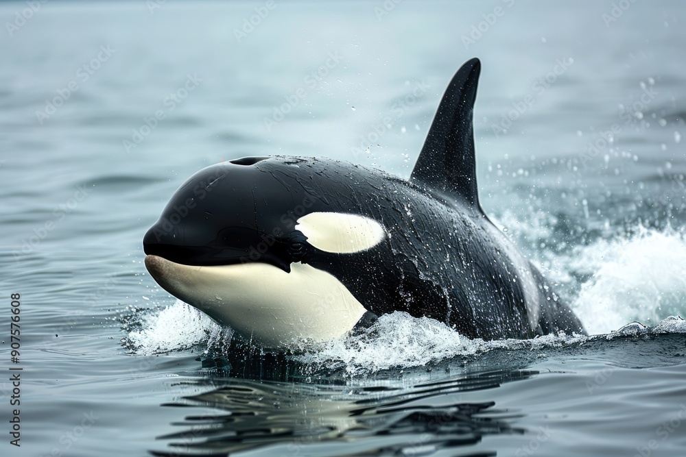 Fototapeta premium killer whale in the sea . Animal in ocean.