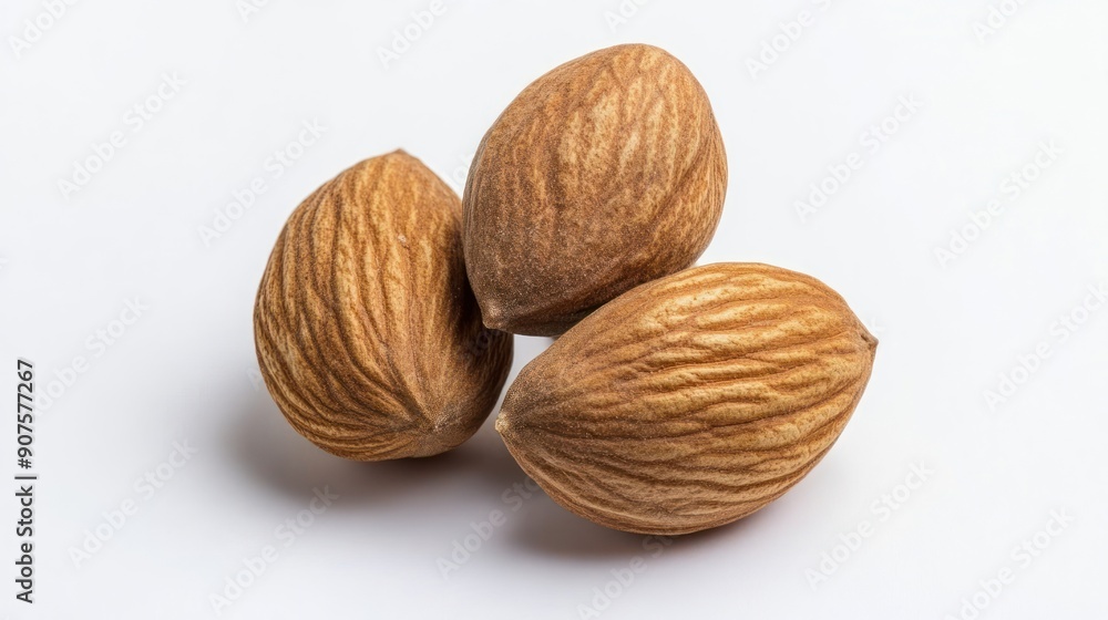 Close-up of Three Almonds Close-up of Three Almonds