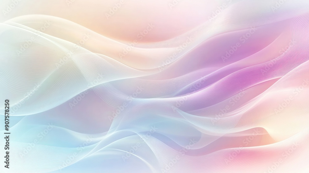 Soft and calming abstract vector background with gentle wavy lines and pastel gradients Soft and calming abstract vector background with gentle wavy lines and pastel gradients