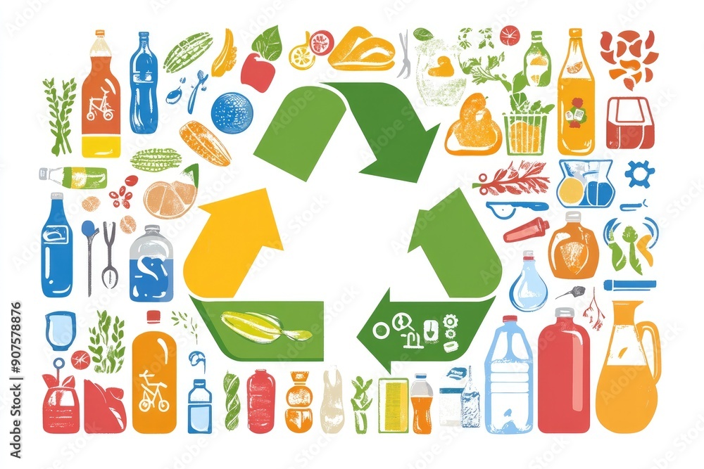 Recycling Symbol Representing Environmental Sustainability and Eco-Friendly Practices