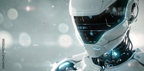 Futuristic Robots Displayed in High-Tech Laboratory With Sleek Designs