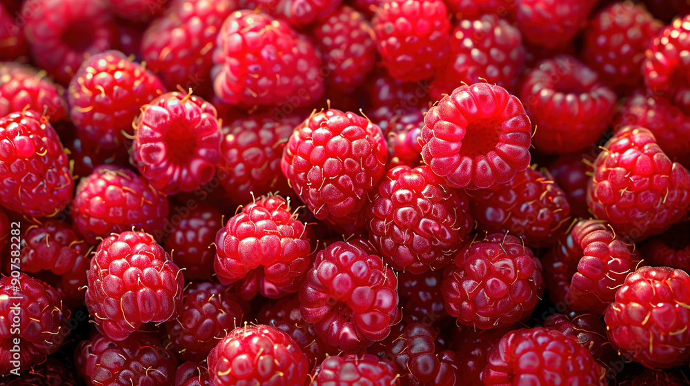 close-up a pile of raspberries background close-up a pile of raspberries background