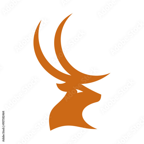 Deer Head Vector Logo Design Template