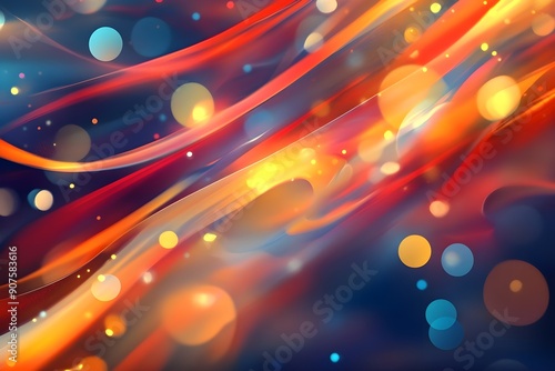 Wallpaper Mural Abstract background for a birthday celebration, utilizing a bokeh style to achieve a dreamy and inspiring effect, Genarative AI Torontodigital.ca