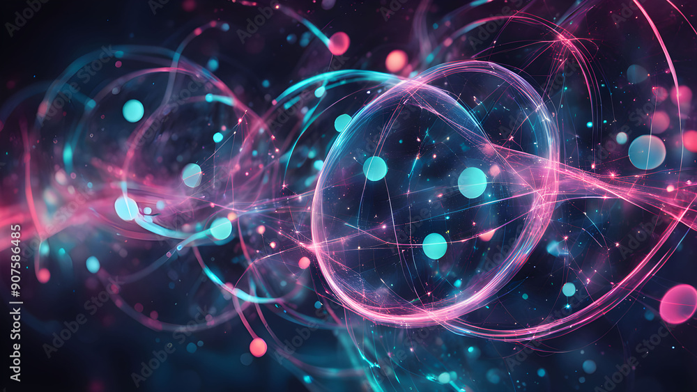 A mesmerizing blend of colors and shapes representing the dynamic movement of particles in a digital, abstract universe. A mesmerizing blend of colors and shapes representing the dynamic movement of particles in a digital, abstract universe.