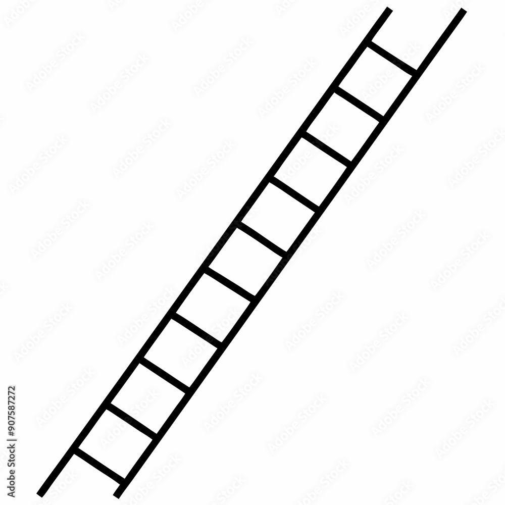 Rope ladder art vector illustration Rope ladder art vector illustration