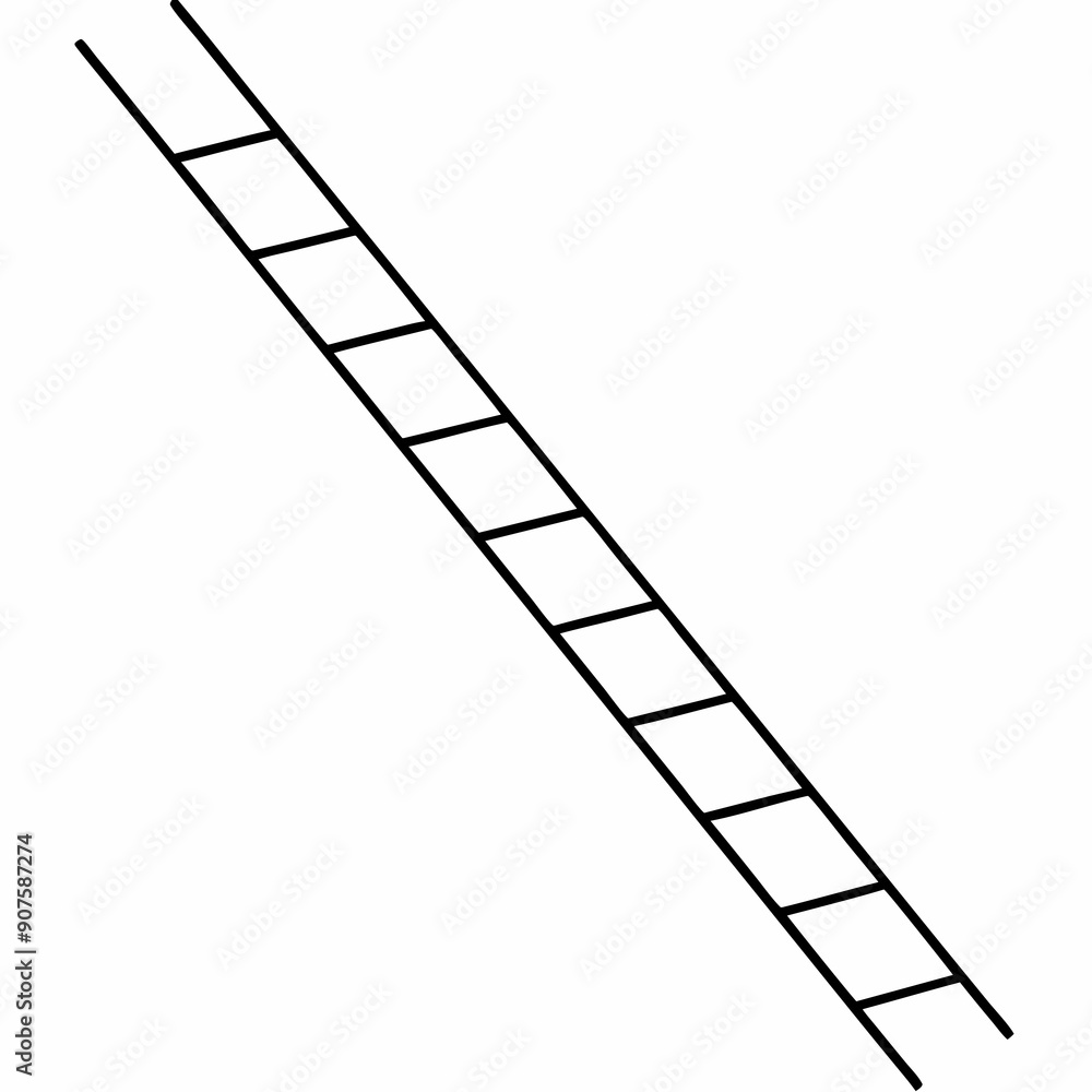 Rope ladder art vector illustration Rope ladder art vector illustration