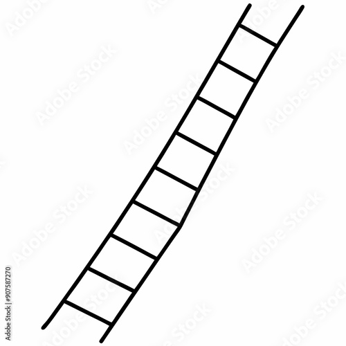 Rope ladder art vector illustration