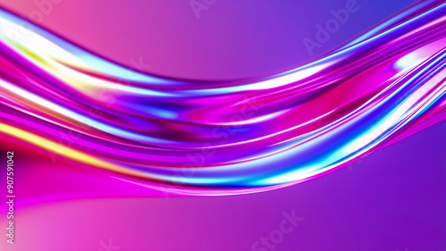 Fototapeta Naklejka Na Ścianę i Meble -  3D abstract purple wave background