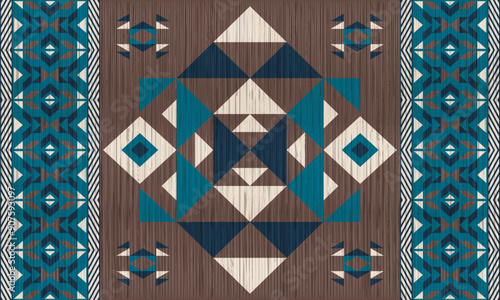 American tribal ethnic native pattern.Traditional Navajo,Aztec,Apache,Southwest and Mexican style fabric pattern.Abstract vector motifs pattern.For fabric,clothing,blanket,carpet,woven,wrap,decoration
