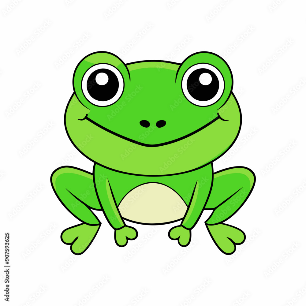 Fototapeta premium cute Leap Frog art vector illustration