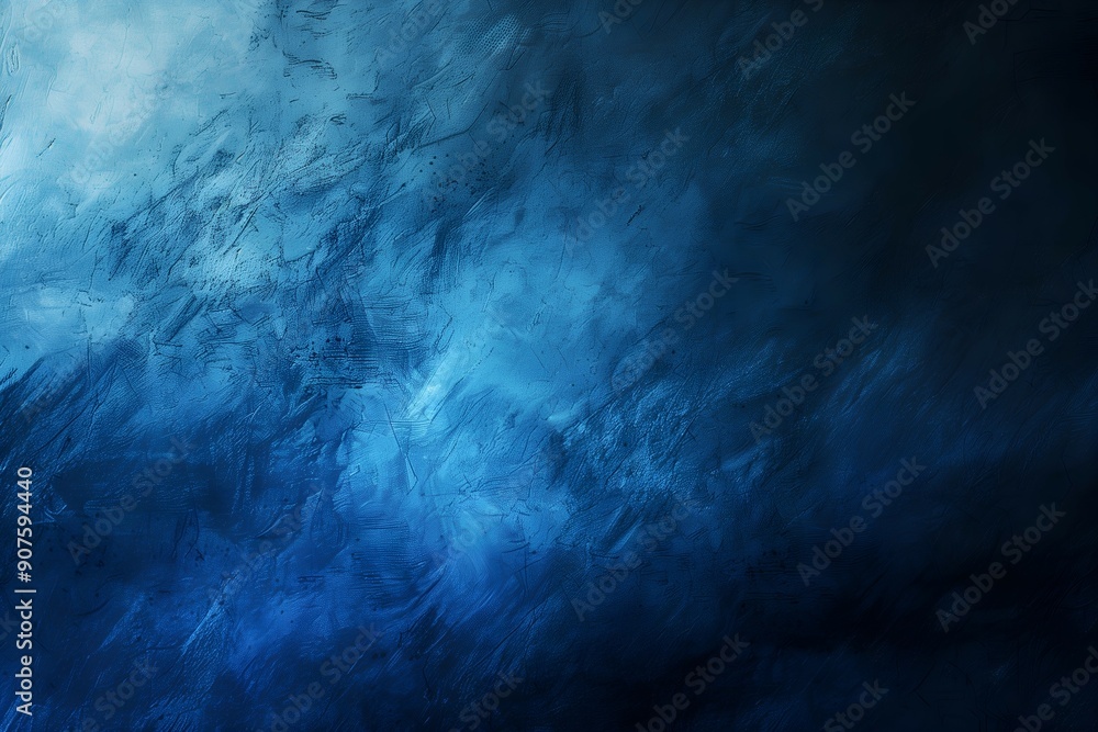 Obraz premium Abstract Textured Dark Blue and Black Gradient Background