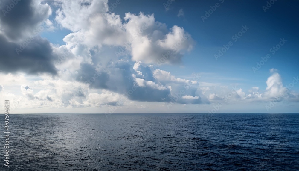 Calm weather on sea or ocean with clouds Calm weather on sea or ocean with clouds