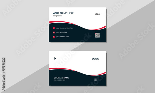 Double side modern business card template design, visiting card template
