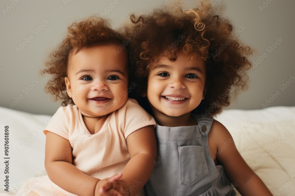 Cute African American todderls