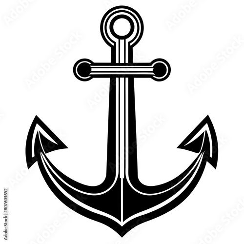 anchor silhouette vector illustration