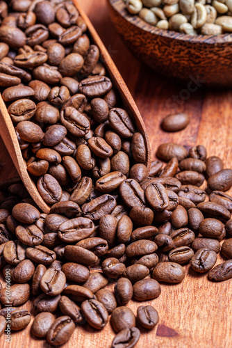 Roasted Coffee Beans Close-Up