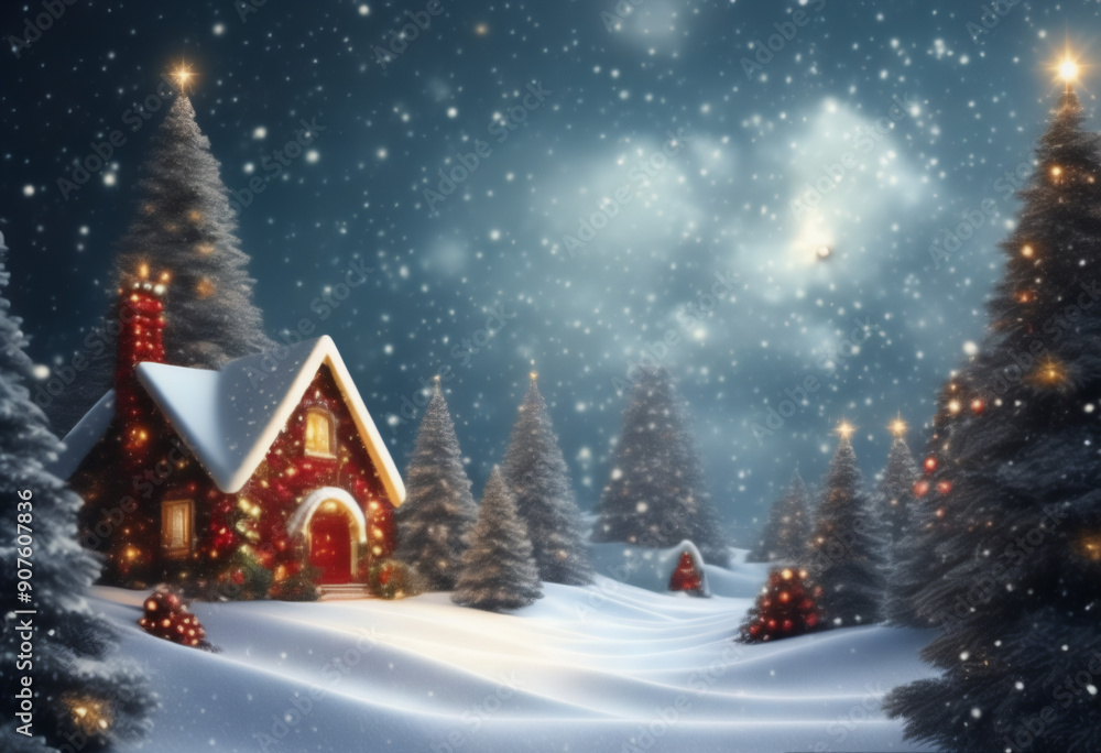 Obraz premium christmas-3d-background