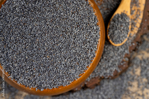 Принти на полотні scattered poppy seeds for cooking