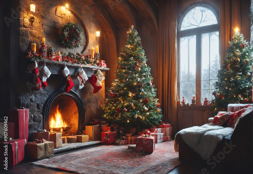 Wallpaper Mural christmas-3d-background Torontodigital.ca