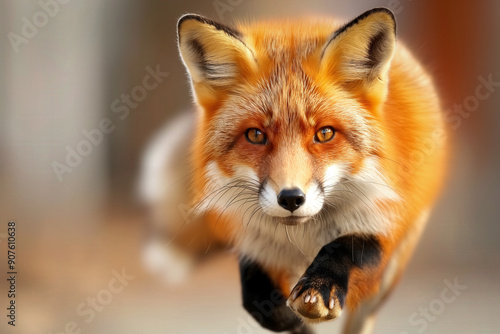 Fox pouncing