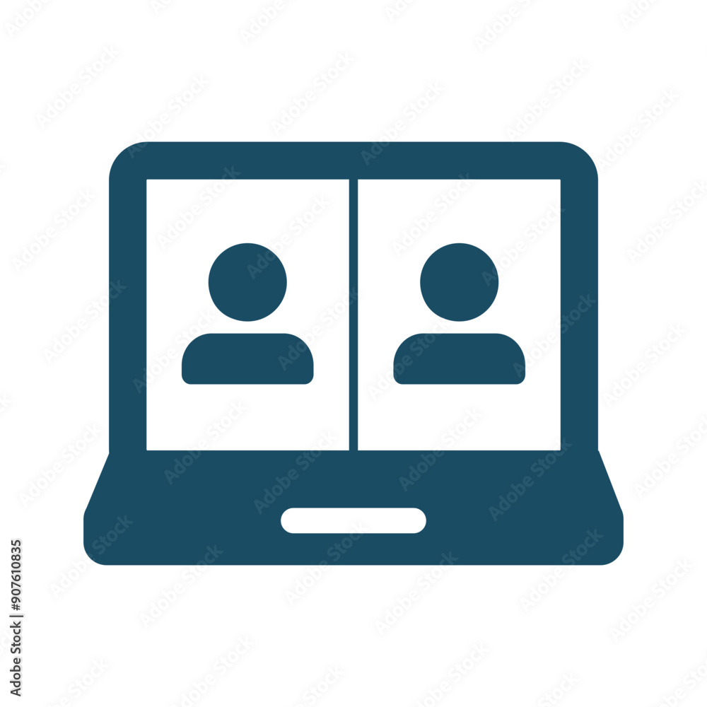 Video chat, online meeting, webinar, video conference svg cut file. Isolated vector illustration. Video chat, online meeting, webinar, video conference svg cut file. Isolated vector illustration.