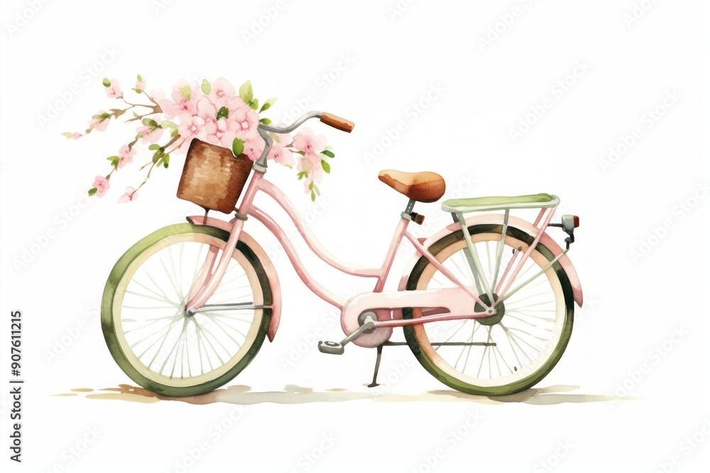 Fototapeta premium Bicycle vehicle flower wheel.