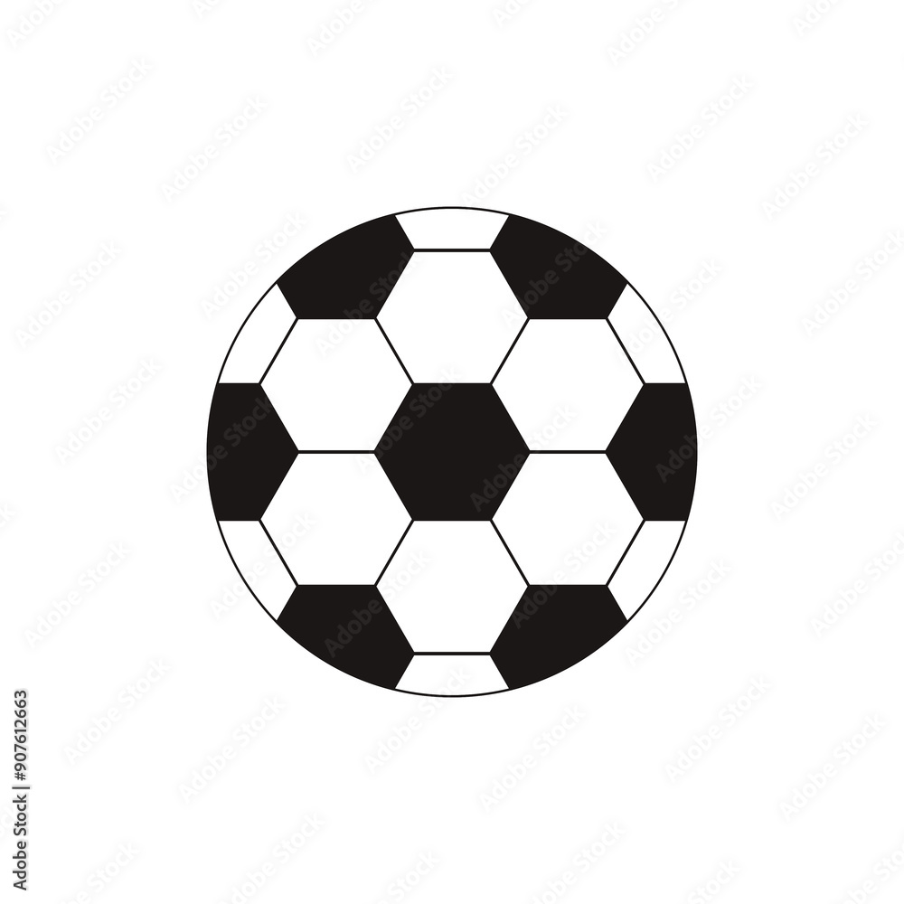 Soccer ball or football flat vector icon simple black style, illustration. Soccer ball or football flat vector icon simple black style, illustration.