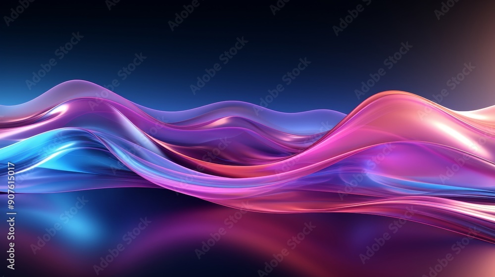 Flowing Colorful Wave Abstract. Flowing Colorful Wave Abstract.