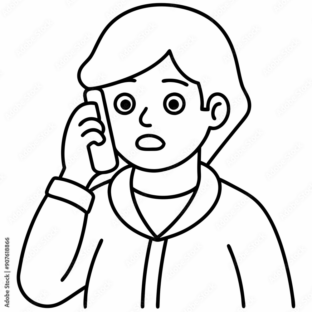 Perpetrator calls your cell phone art vector illustration Perpetrator calls your cell phone art vector illustration