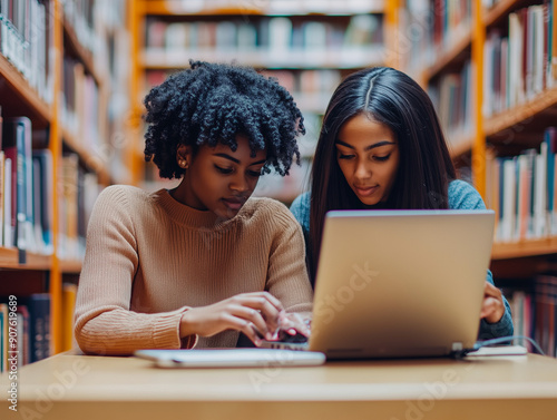 college students working on laptop