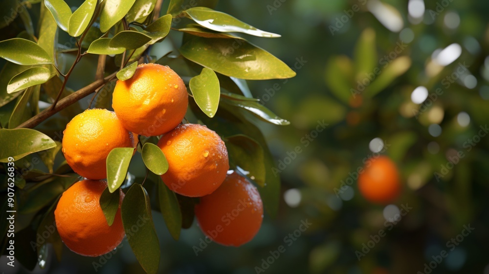 Birds nest nearby, attracted by the tree's fragrant citrus scent photo Birds nest nearby, attracted by the tree's fragrant citrus scent photo