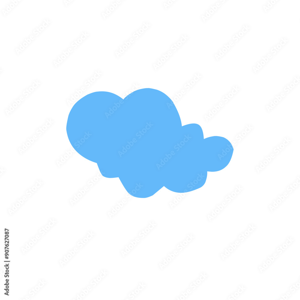 blue cloud vector element