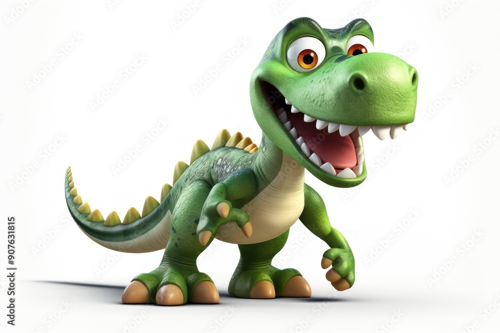 Naklejka premium Dinosaur dinosaur reptile cartoon.