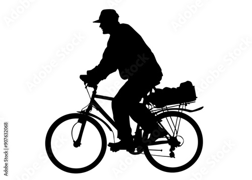 Sport people whit bike on white background
