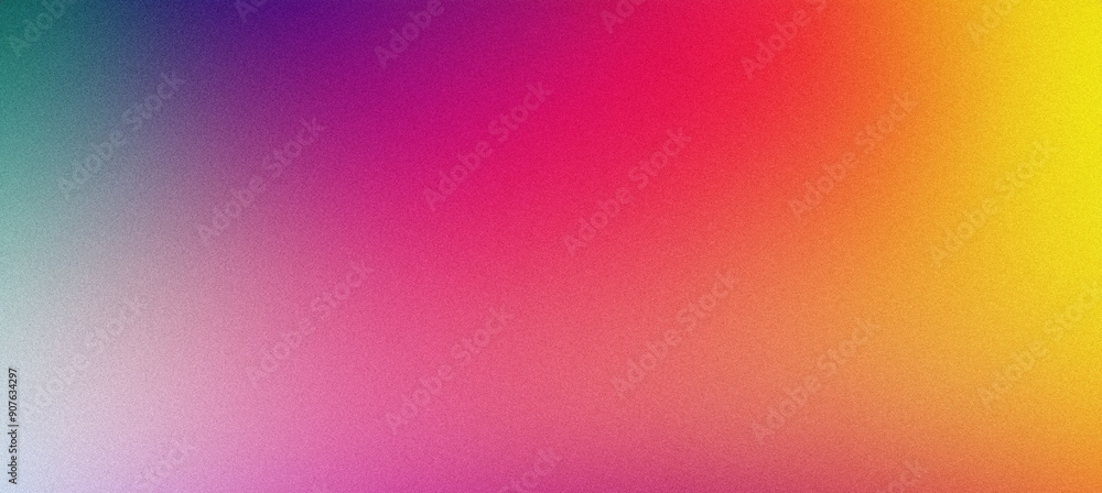 Grainy texture is blending a green, purple, red, yellow gradient background Grainy texture is blending a green, purple, red, yellow gradient background