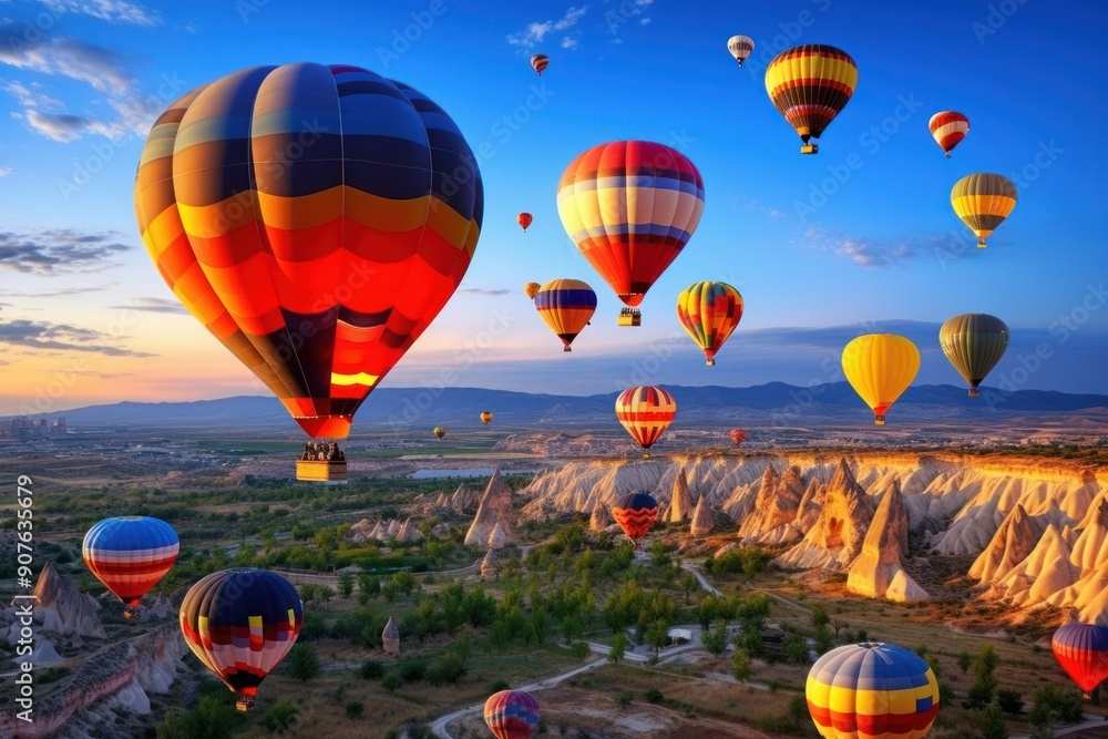 Obraz premium Outdoors balloon aircraft vehicle.