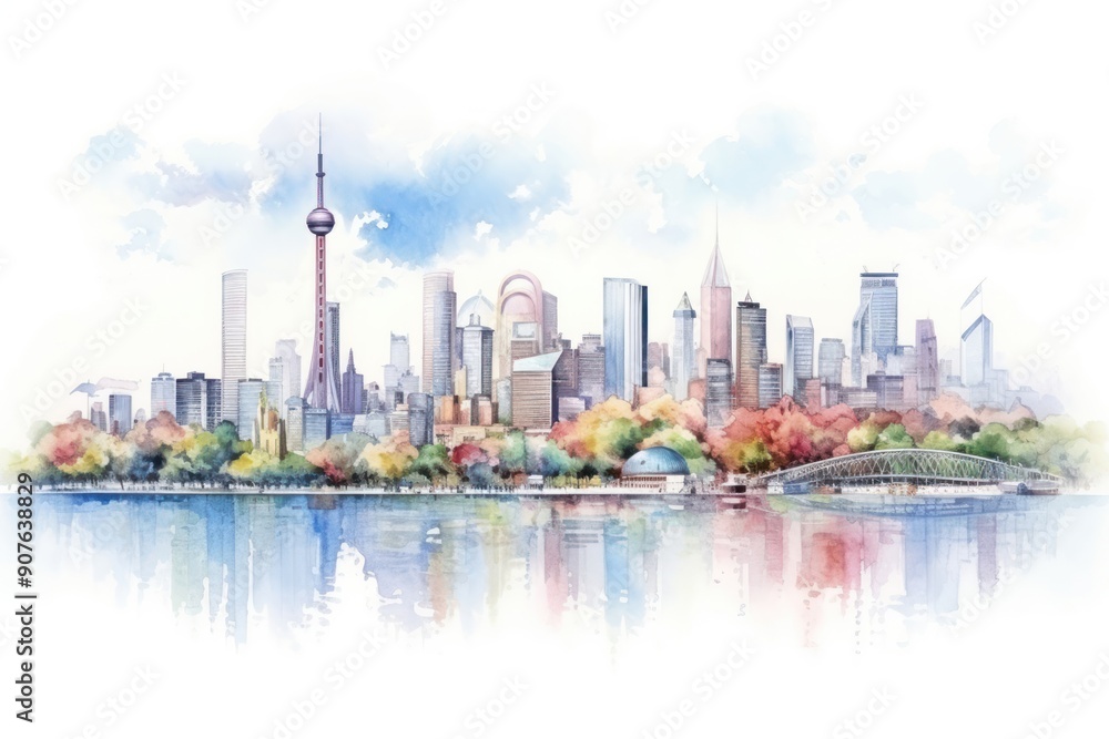 Obraz premium Landscape city architecture cityscape.