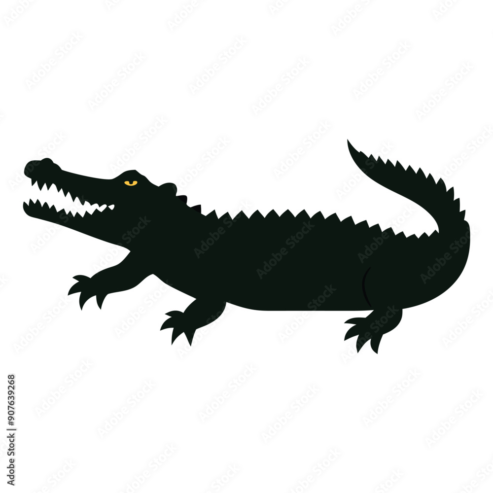 a Crocodile, alligator vector silhouette, a Crocodile, alligator vector silhouette,