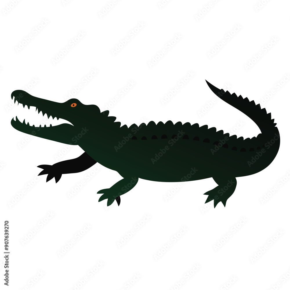 a Crocodile, alligator vector silhouette, a Crocodile, alligator vector silhouette,