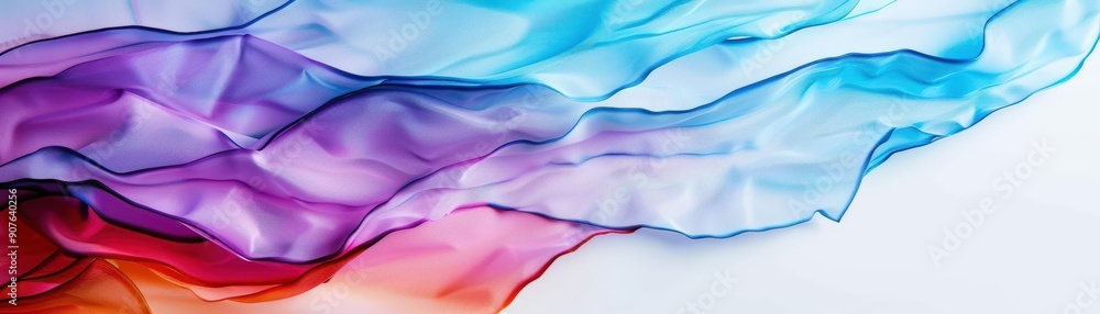 Obraz premium A Close-up Shot Abstract Watercolor Silhouettes of Watercolor business silhouettes, vibrant overlapping hues