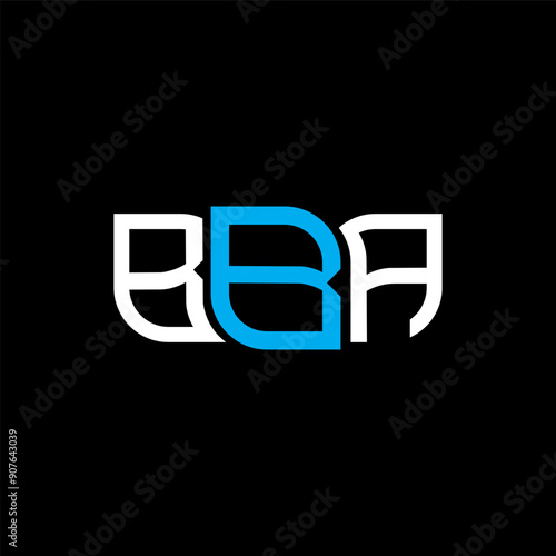 BBA logo design, BBA simple and modern logo. BBA luxurious alphabet design