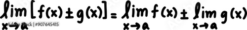 Limits laws math handwritten