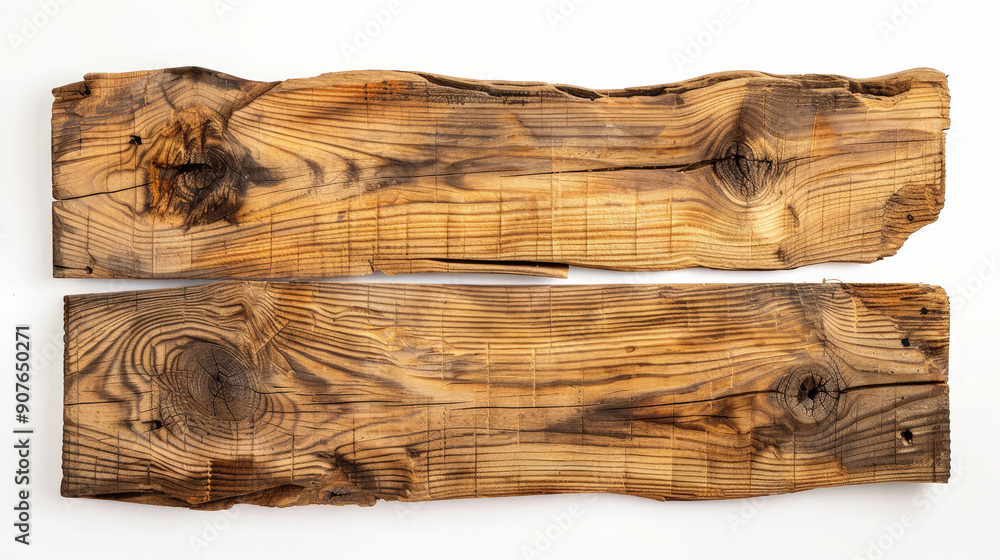 rough wooden plank cut out, isolated on white rough wooden plank cut out, isolated on white