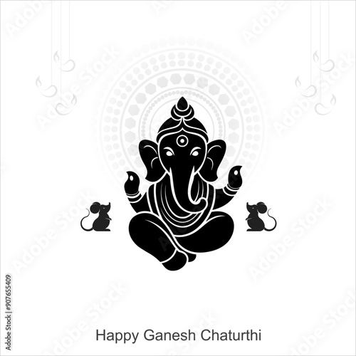 Happy Ganesh Chaturthi Translation: Ganesh Chaturthi means Ganesh Festival