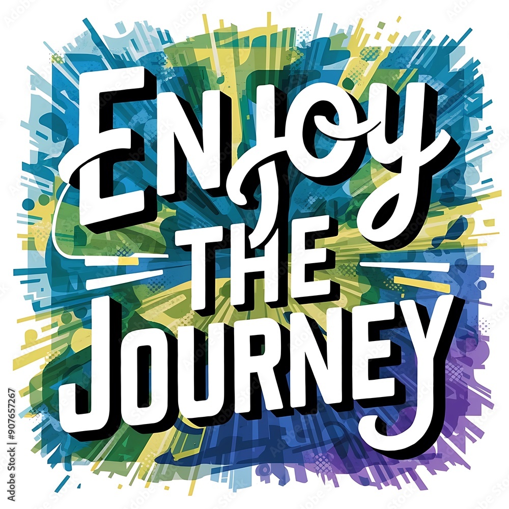 Enjoy the Journey colorful background and text (T-shirt Design Motivational Quote, Illustration ,Typography) Enjoy the Journey colorful background and text (T-shirt Design Motivational Quote, Illustration ,Typography)