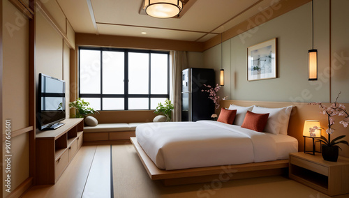 Medium flesh color main bedroom model, Japanese style