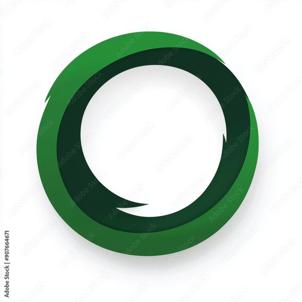 Stylized Green Circular Logo Design Stylized Green Circular Logo Design