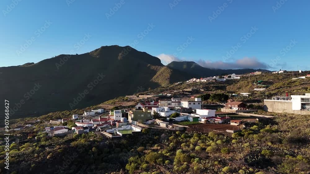 Aerial video over the beautiful roads on the island of Tenerife Spain Aerial video over the beautiful roads on the island of Tenerife Spain